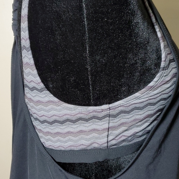 Athleta Black Jacquard Back-Tie Blousy Tankini - Picture 5 of 9